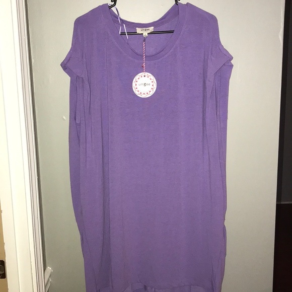 Umgee scoop tee dress with pockets - Picture 1 of 5